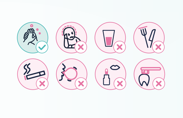 قبل 30 دقيقة من أخذ العينة: